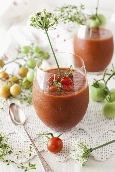 Gazpacho mit Zitronenthymian und geräucherter Paprikaschote © BVEO
